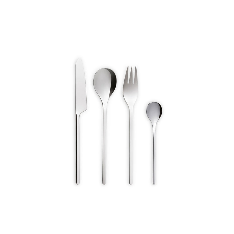 Ivy Bronx 24-piece Sakura cutlery set, 18/10 stainless steel, silver-colored, 9789