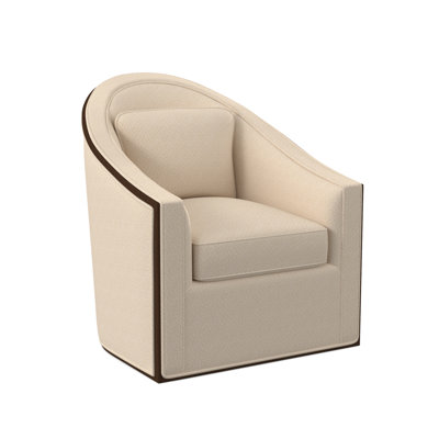 Academy Upholstered Swivel Barrel Chair