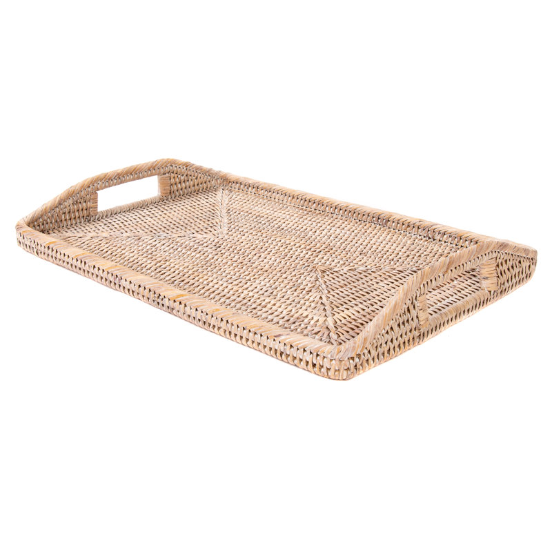 Repose-pieds rectangulaire Ilonka Grayton, Blanc délavé, H 2 po x l 28 po x P 18 po