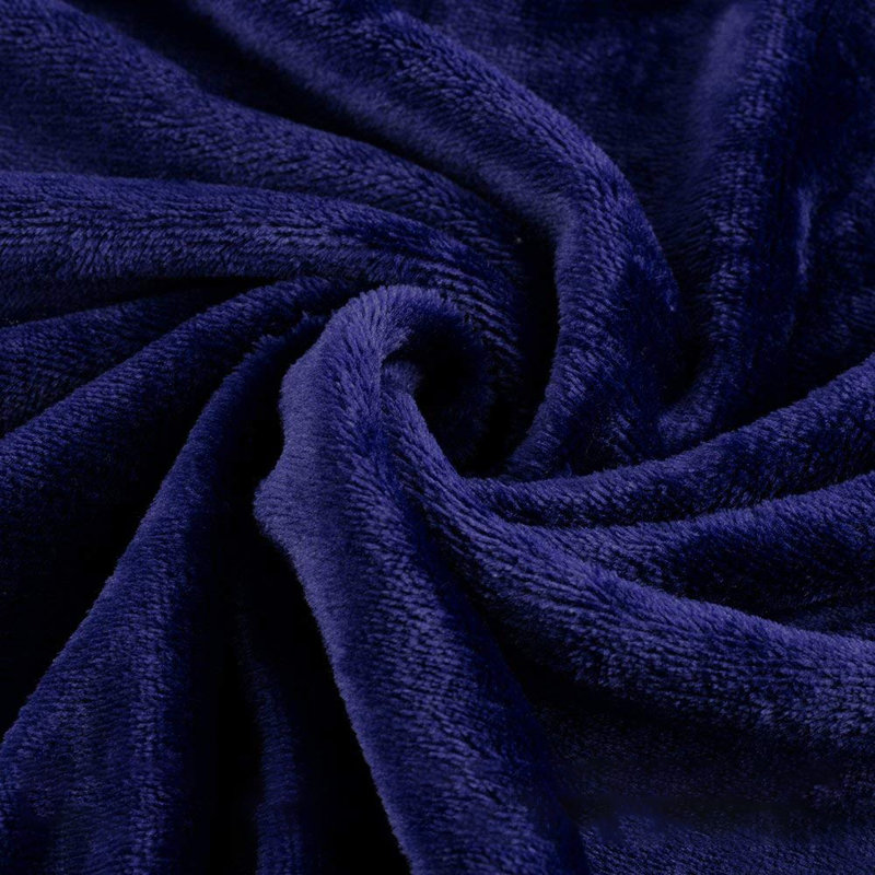 Knitted Throw Blanket, Navy/Burgundy