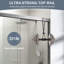 44 à 48 po X P 72 po H Double porte de douche coulissante semi-sans cadre avec verre trempé 1/4 po en nickel brossé | Gift Idea-124319230