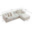 Canapé modulaire surdimensionné en L surdimensionné sans os, canapé moderne en tissu bouclé et peau de mouton avec méridienne, emballage sous vide compressé, canapé modulaire moelleux avec 5 coussins décoratifs pour salon, appartement et bureau-1604164405-1604164401