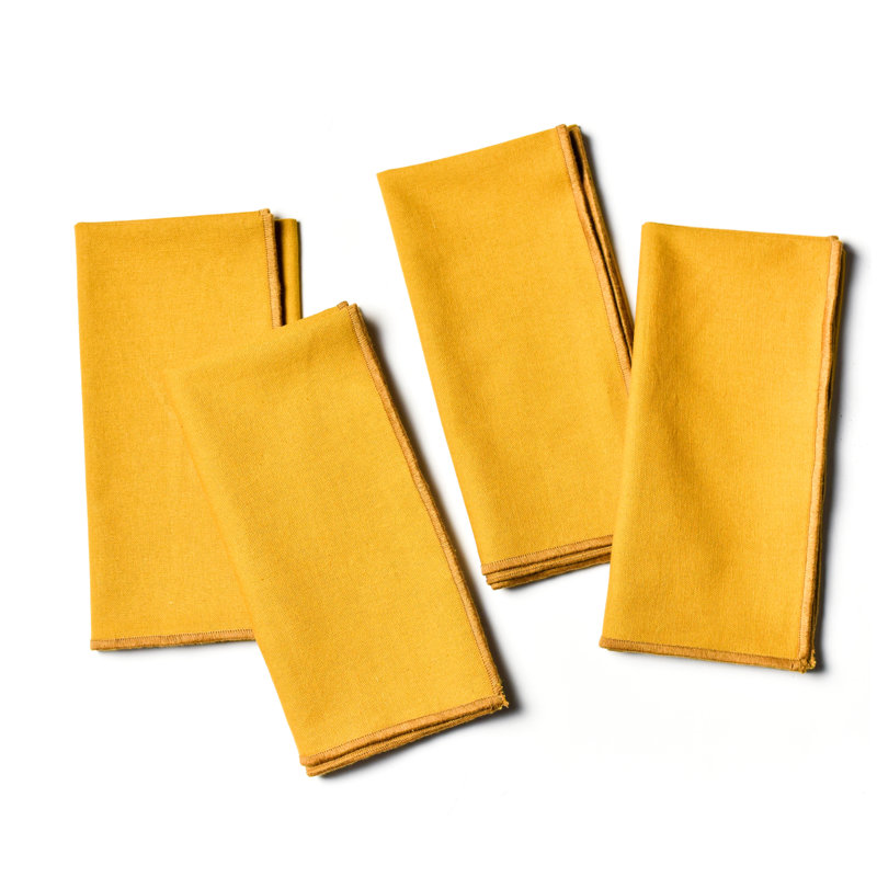 Cotton Blend Napkin, Brass