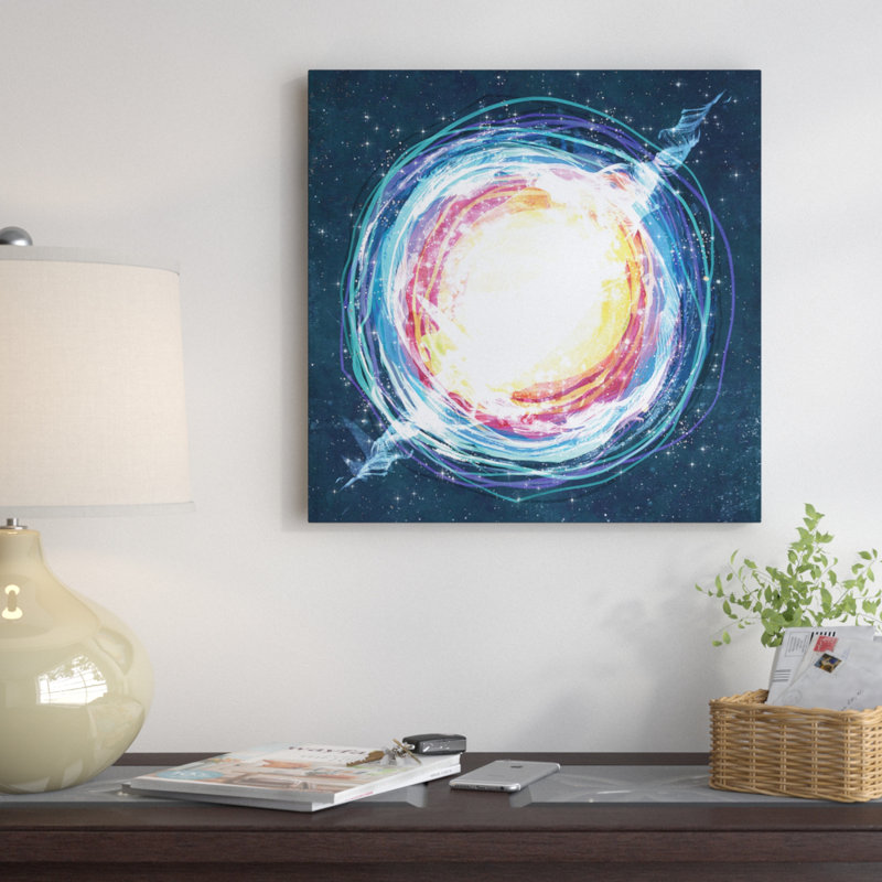 « lustre supernova », impression sur toile tendue, H 12 po x l 12 po x P 0,75 po, Toile tendue, Pas de tapis
