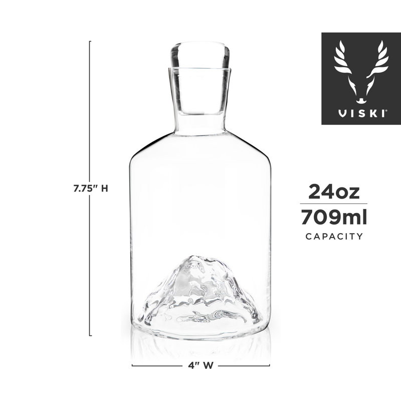 Mountain Crystal Glass Liquor Decanter with Stopper