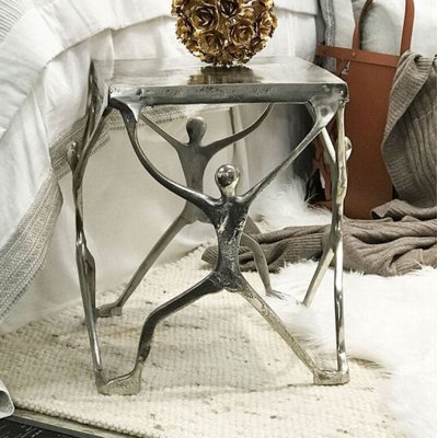 Northport Aluminum Man Figure Accent Stool by Mercer41