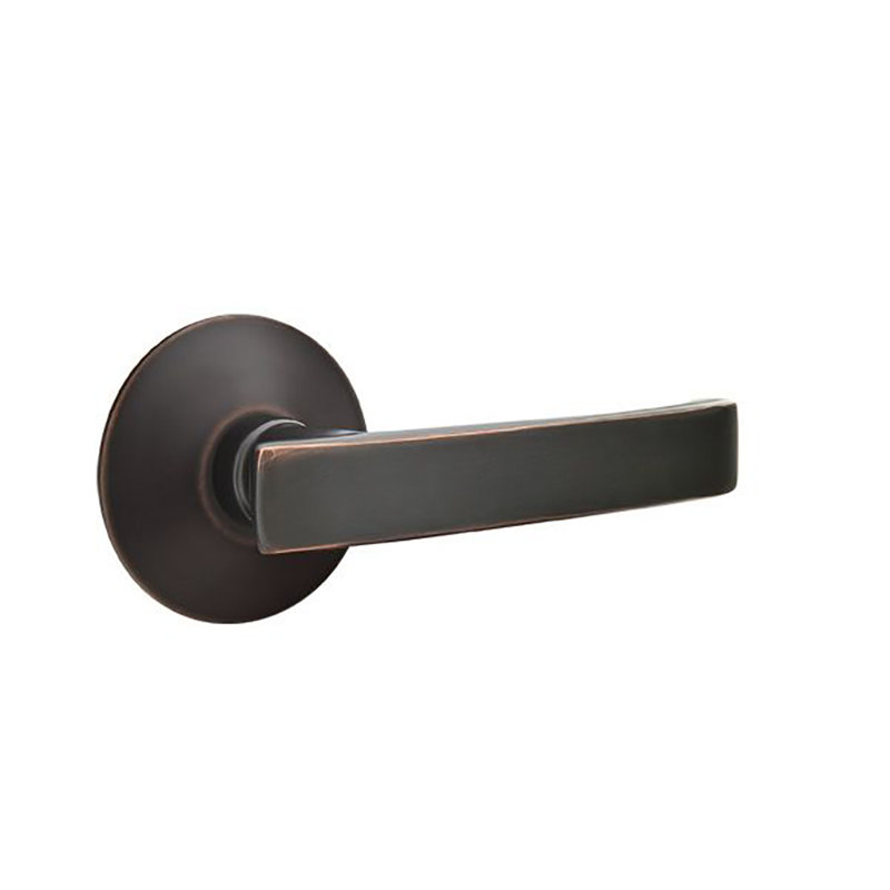 Levier de porte avec rosette Geneva Passage (Hall & Closet), Bronze huilé, Droite