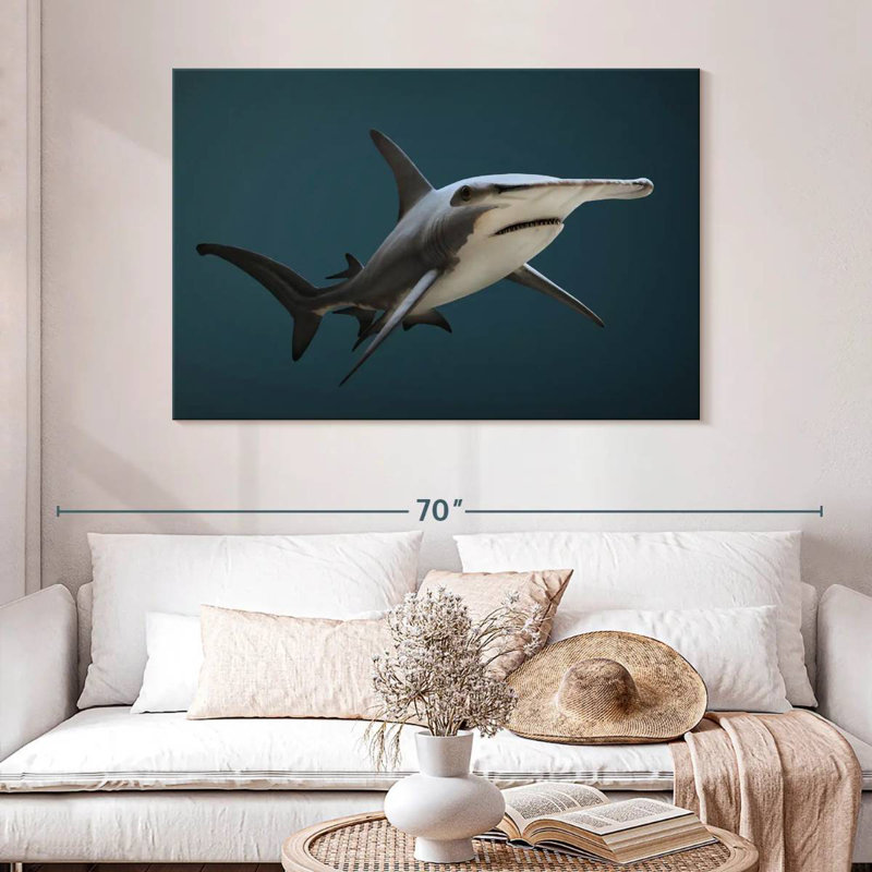 Crowle Great Hammerhead Shark, 32" H x 48" W