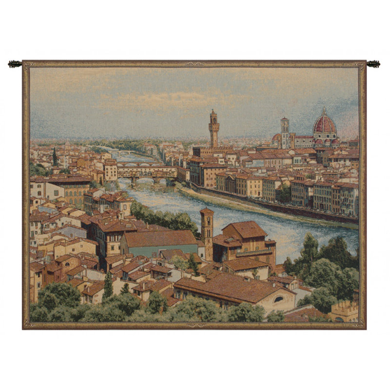 Italian Loom Woven Cotton Blend Wall Hanging, 12" H x 19" W