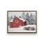 «Red Christmas Barn and Wagon» par Lori Deiter, reproduction d'art-732003898-732003905-732003910