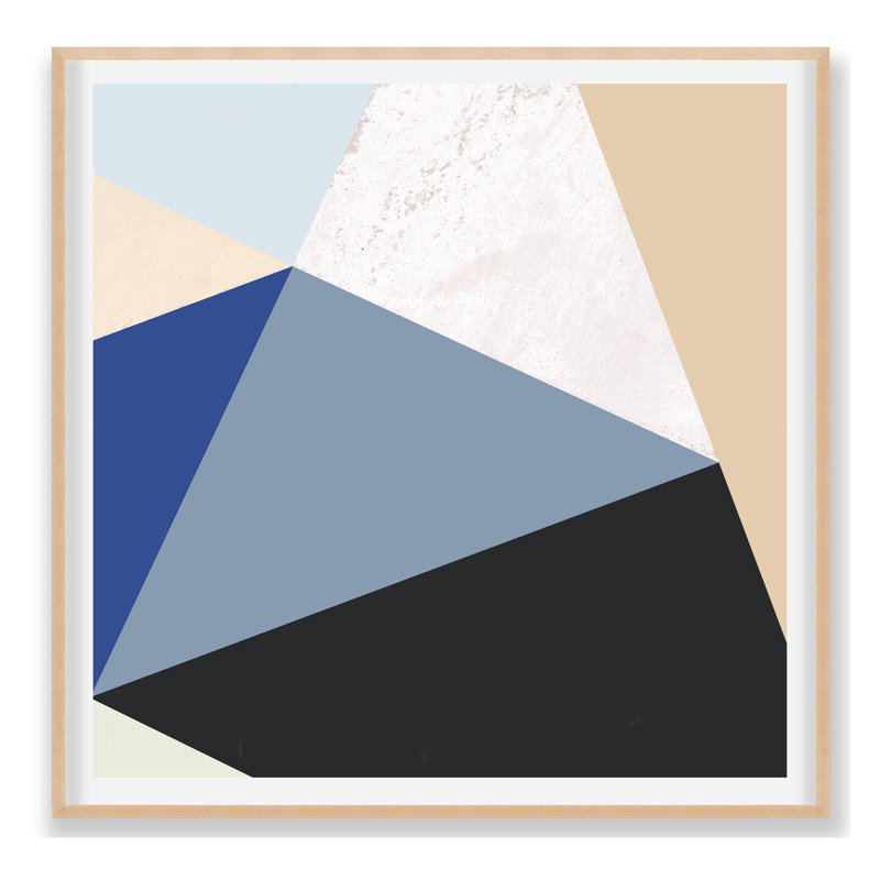«Blue Colorblock 4» par THE Studio - impression d'un cadre photo sur papier