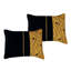 Ensemble d'édredon 7 pièces à motif géométrique moderne noir et jaune-124010083