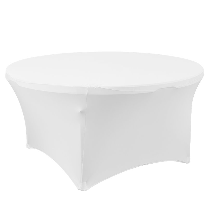 Kennard Round Tablecloth, White, 72" x 72"