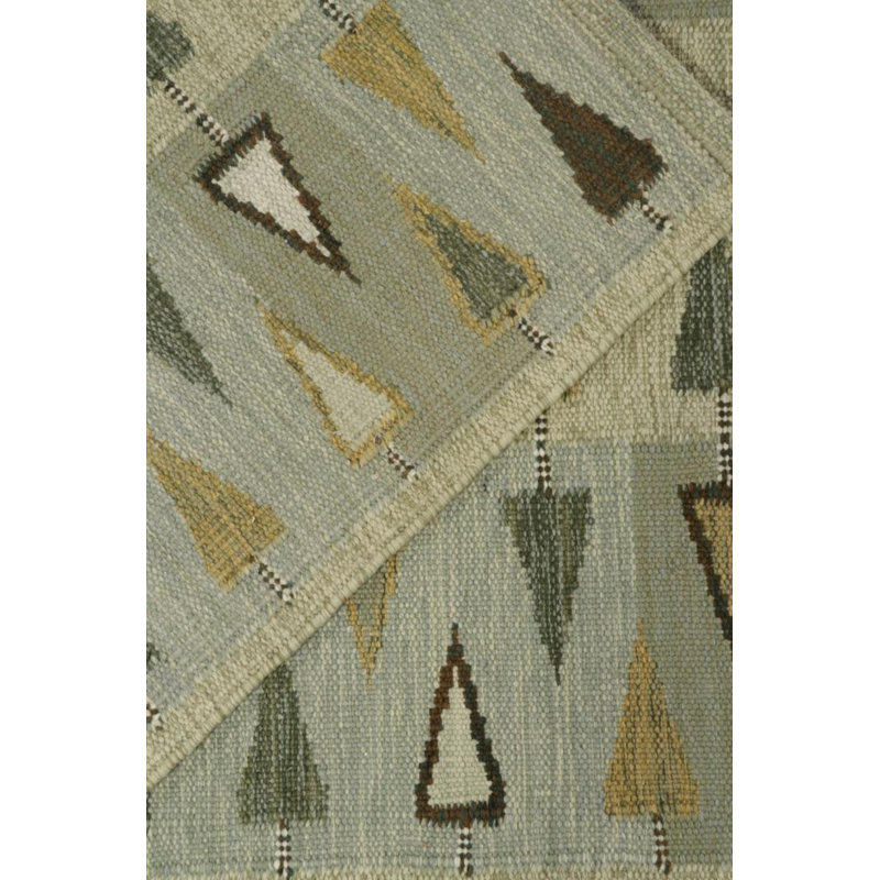 Scandinavian Wool Geometric Area Rug, Rectangle 5' x 7'