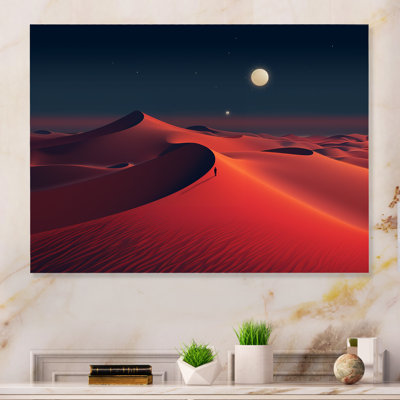 Red Desert Twilight Photo IV - art mural désert en métal