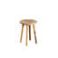 Ensemble d'extérieur 4 pièces en bois d'acacia massif avec canapé, causeuse, table basse et table de bout Pablo, naturel / blanc