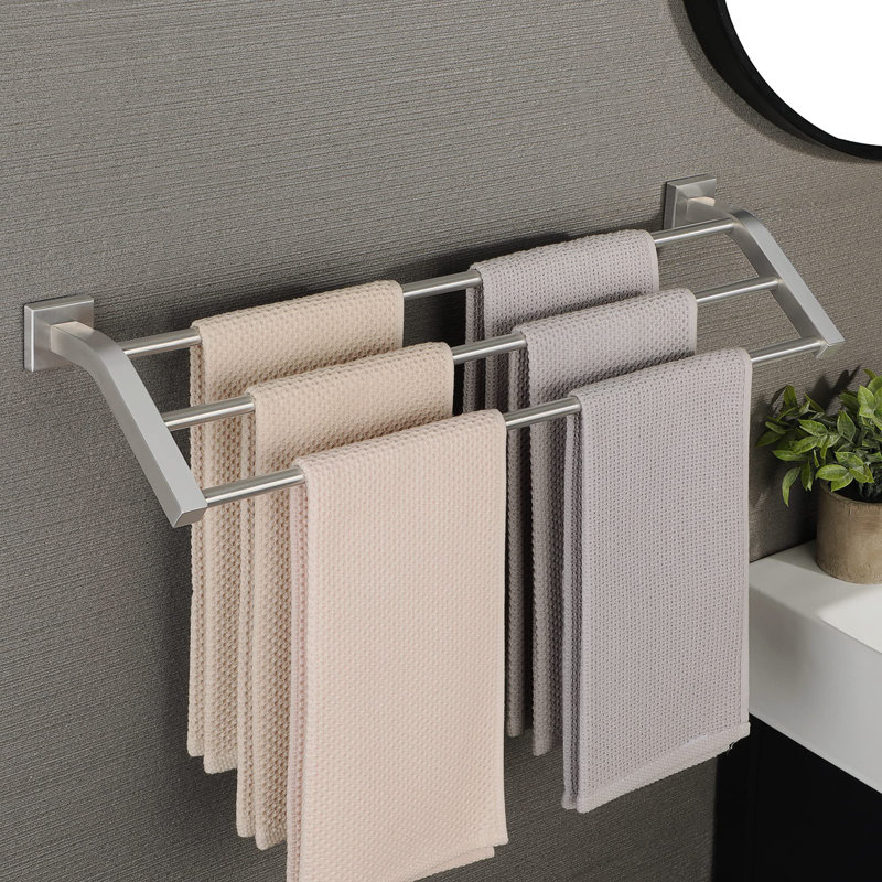 24.72 " 3 - Bar Wall Towel Bar, Brushed Nickel