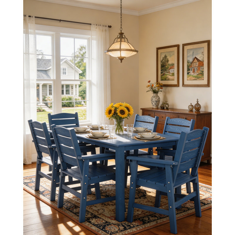 Ensemble de 2 chaises de patio pour l'extérieur, Marine