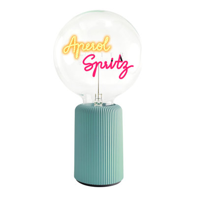 Ampoule APEROL SPRITZ ambre / rouge avec lampe de table PORTABLE Pop Nomad