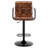 Kyle 21" wide Square Seat Swivel Adjustable Height Tufted Mid Back Bar Height Bar Stool-1719163506