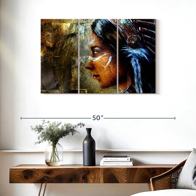 Lelar Beautiful American Indian, 24" H x 38" W