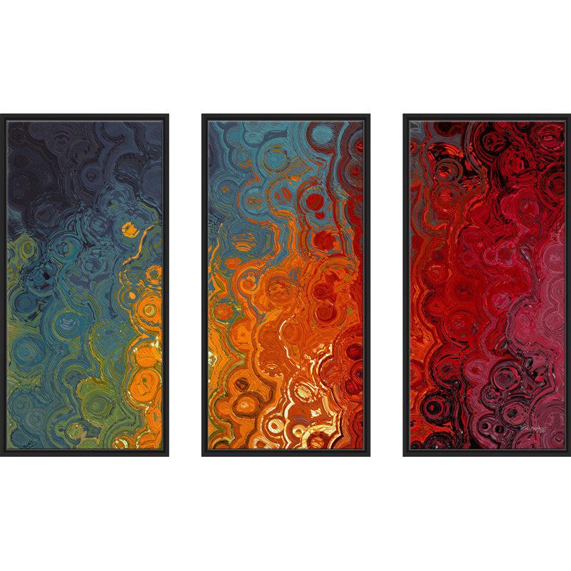 "Matthew Go" par Mark Lawrence - 3 pièces, cadre flottant, impression sur toile, L 52,5 po x H 33,5 po