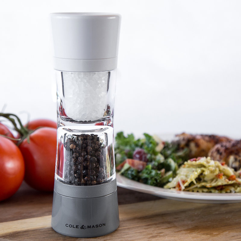 Cole & Mason Lincoln Duo Gray Acrylic Salt and Pepper Grinder