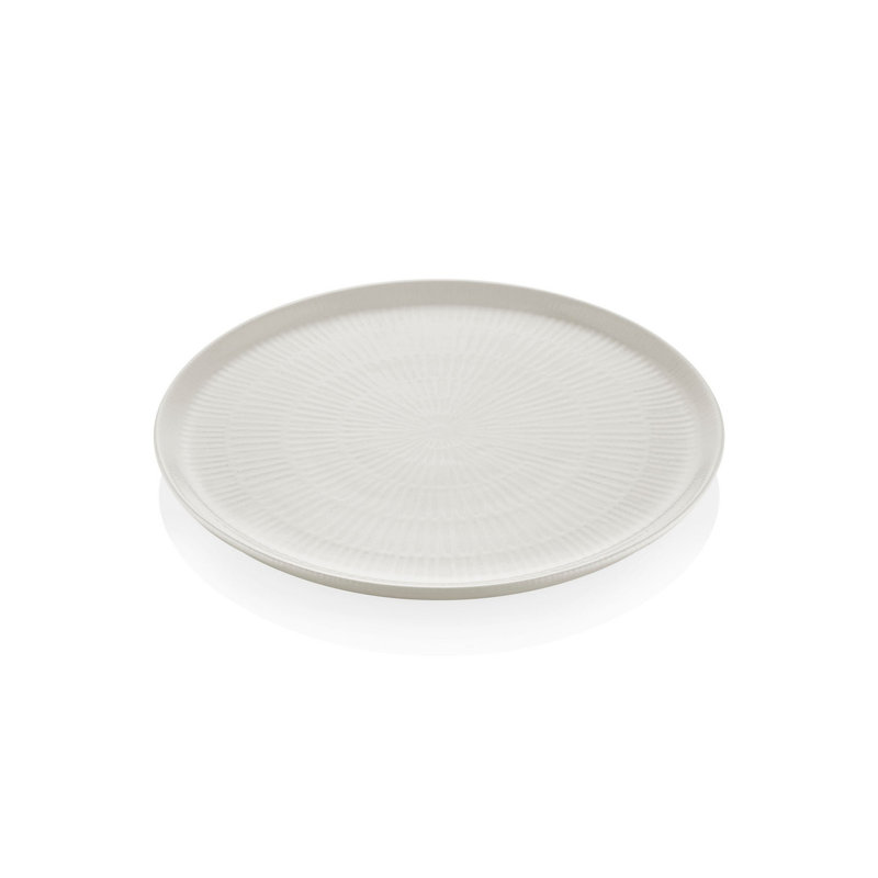 Elegant Ceramic Plate, 11.8 x 11.8 x 0.4 Inches | 100% Durable Ceramic, Cream Color | Perfect for Serving Appetizers & Desserts, Stylish Addition to Your Dinnerware Collection, Easy to Clean & Dishwasher Safe