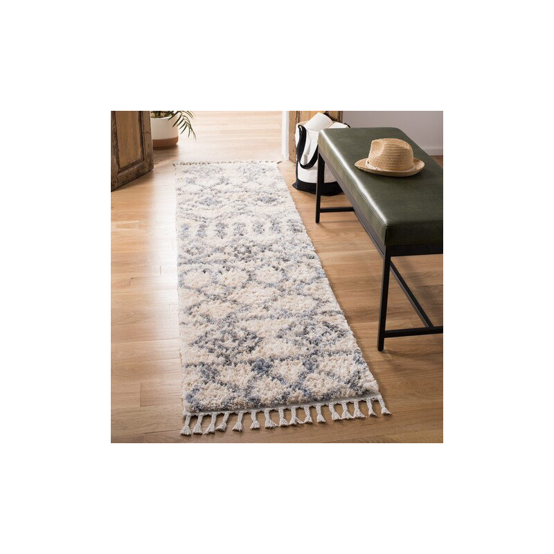 Barlow Geometric Hand Woven Area Rug, Runner 61 x 244 cm