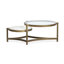 Table basse Thurlow avec 2 tables d'appoint et canapé demi-lune