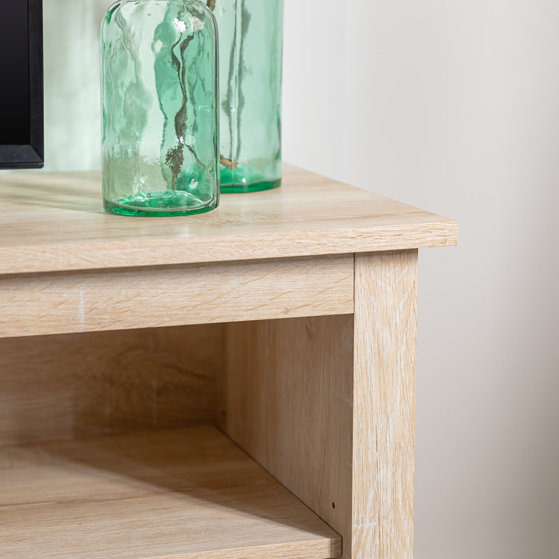 Sunbury Open Storage TV Stand, White Oak, 70"