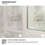60 po Susurrus X P 56 po Porte de baignoire coulissante H en demi-cadre avec verre transparent en nickel brossé-107613018