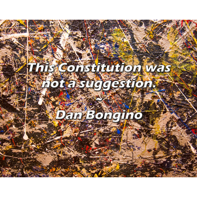 Citation de Dan Bongino: Cette Constitution n’a pas été suggérée., H 26 po x l 32 po