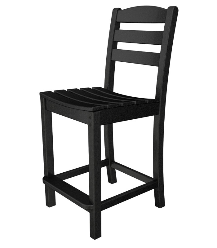 Chaise d'appoint de comptoir POLYWOOD La Casa, Noir