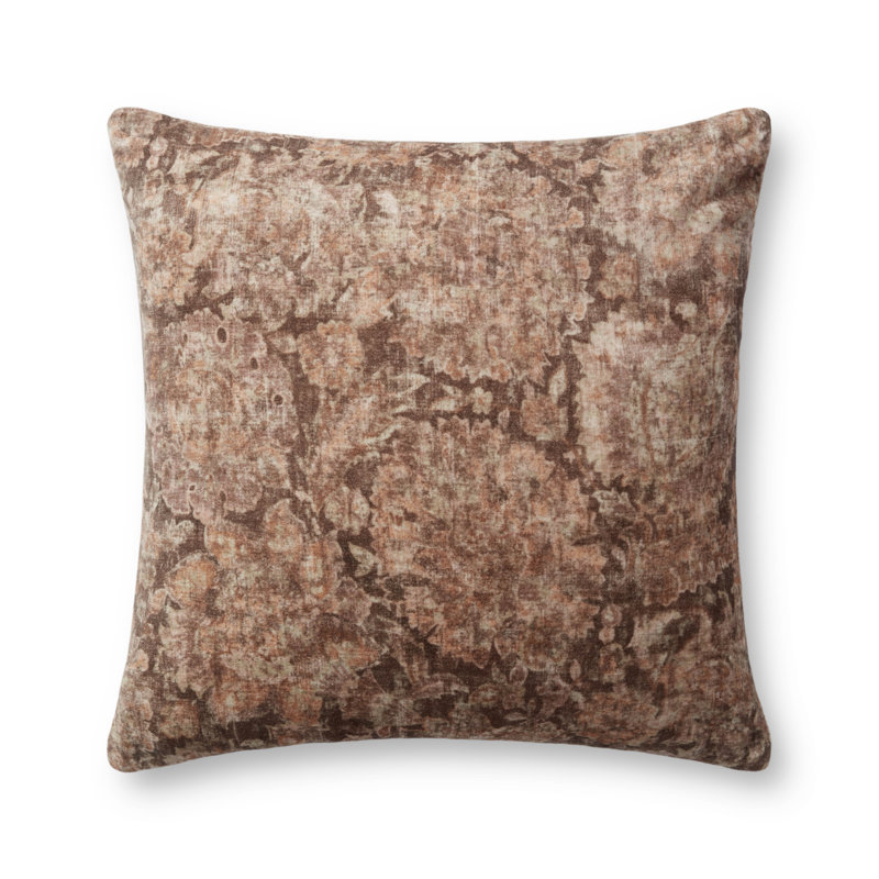 Bridgette Multi-Color Cotton 22" Square Throw Pillow