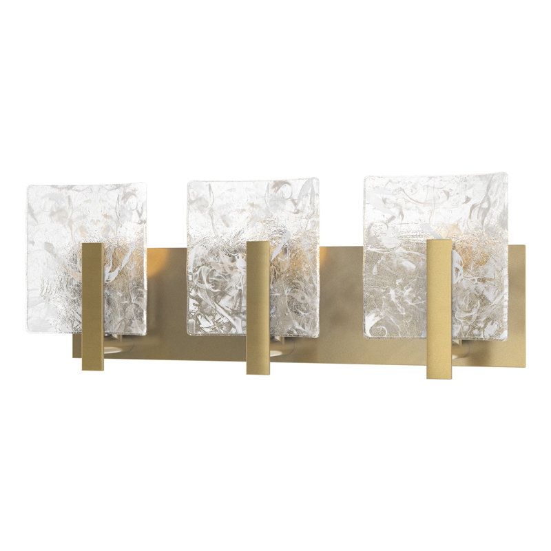 Éclairage pour meuble-lavabo à 3 lumières l 21,5 po Arc, Laiton moderne