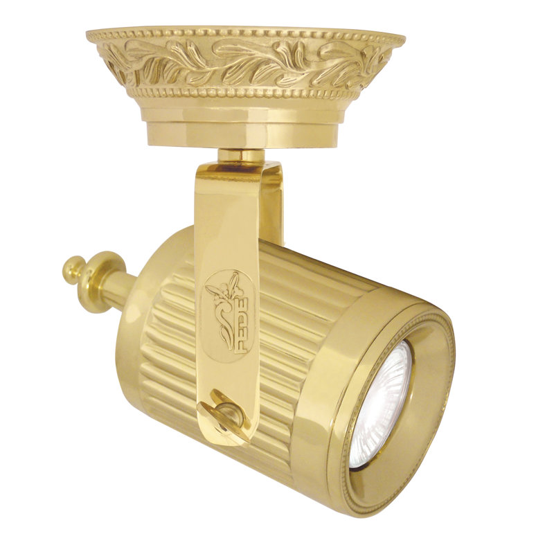 Foshee LED Semi Flush Mount, Bright Gold