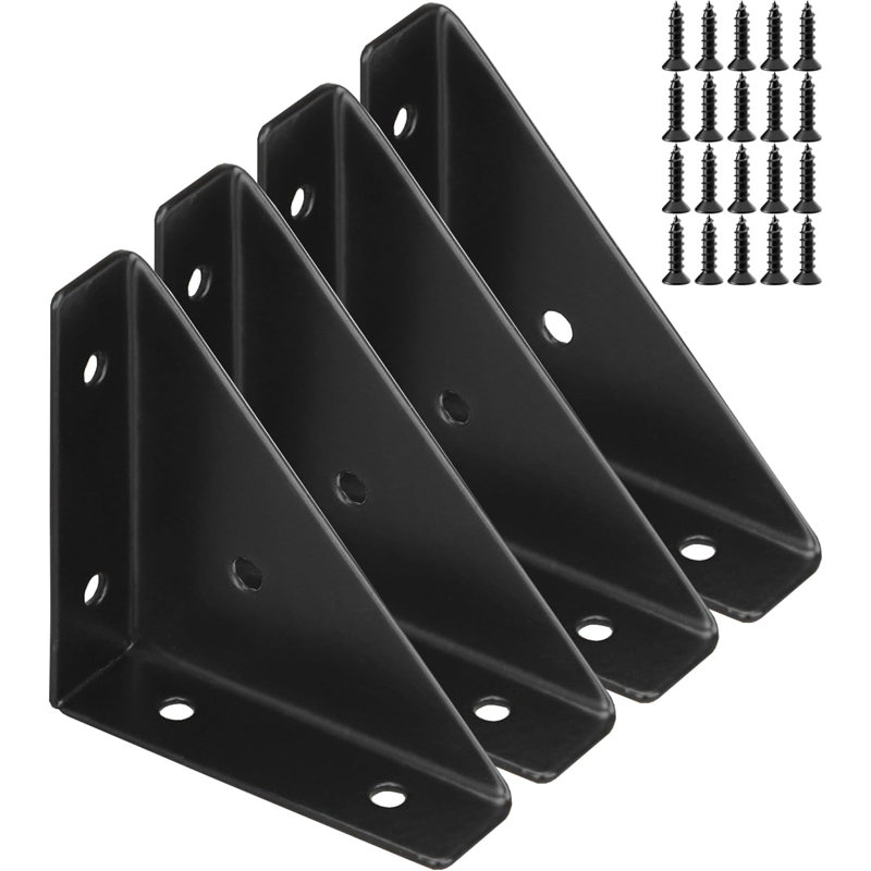 4 supports d'angle trapézoïdaux