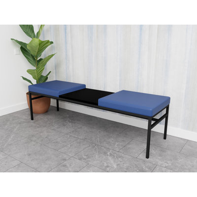 Avon Rx Healthcare Waiting Reception 2 Seat Bench Metal Frame With High Pressure Laminate Center Table 550 LB Capacity