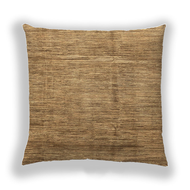 Microsuede Throw Pillow, Light Brown