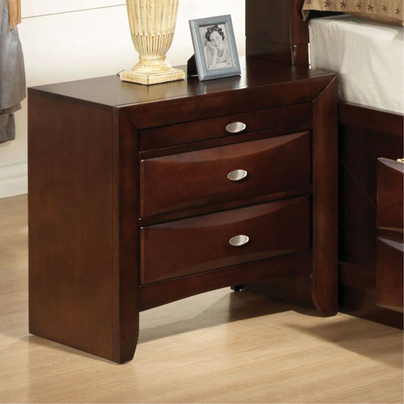 Table de chevet avec 2 tiroirs et 1 plateau pour les essentiels de chambre à coucher