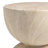 Kendrall 16" Fiberstone Round Side Table with Hourglass Design – Indoor Outdoor Accent End Table for Patio, Living Room, or Bedroom-1399069901