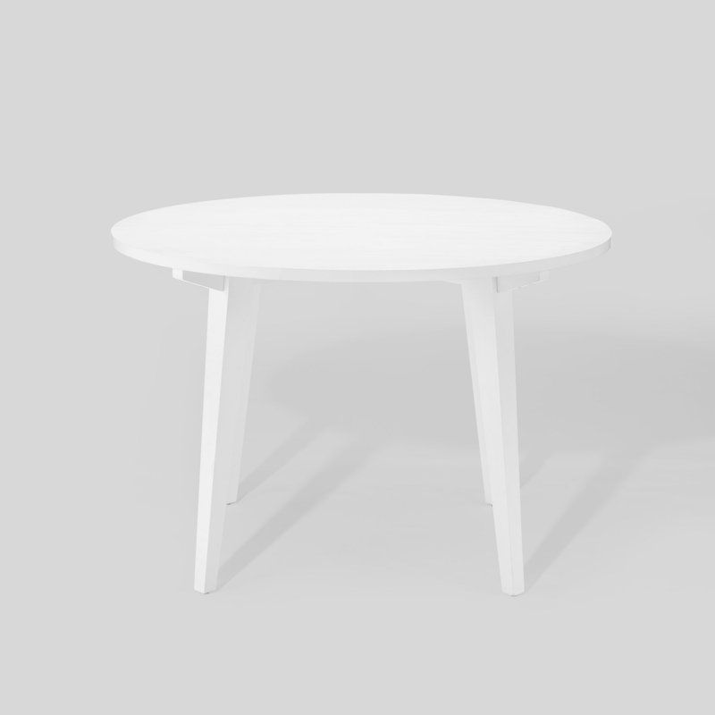 Glendo Round Dining Table, White