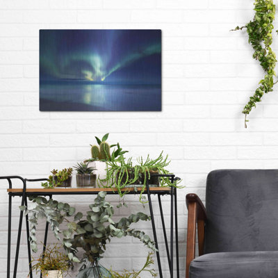 " Northern Lights In The Lofoten Islands Norway 7 " by Luxe Metal Portfolio