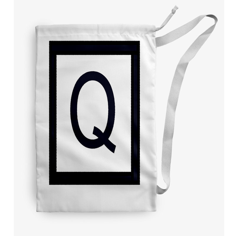Sac à linge Monogram, Blanc, Moyen (H 36 po x l 28 po)