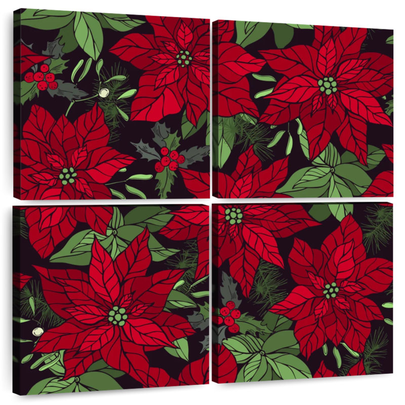 Harnek rubis poinsettias, H 26 po x l 26 po