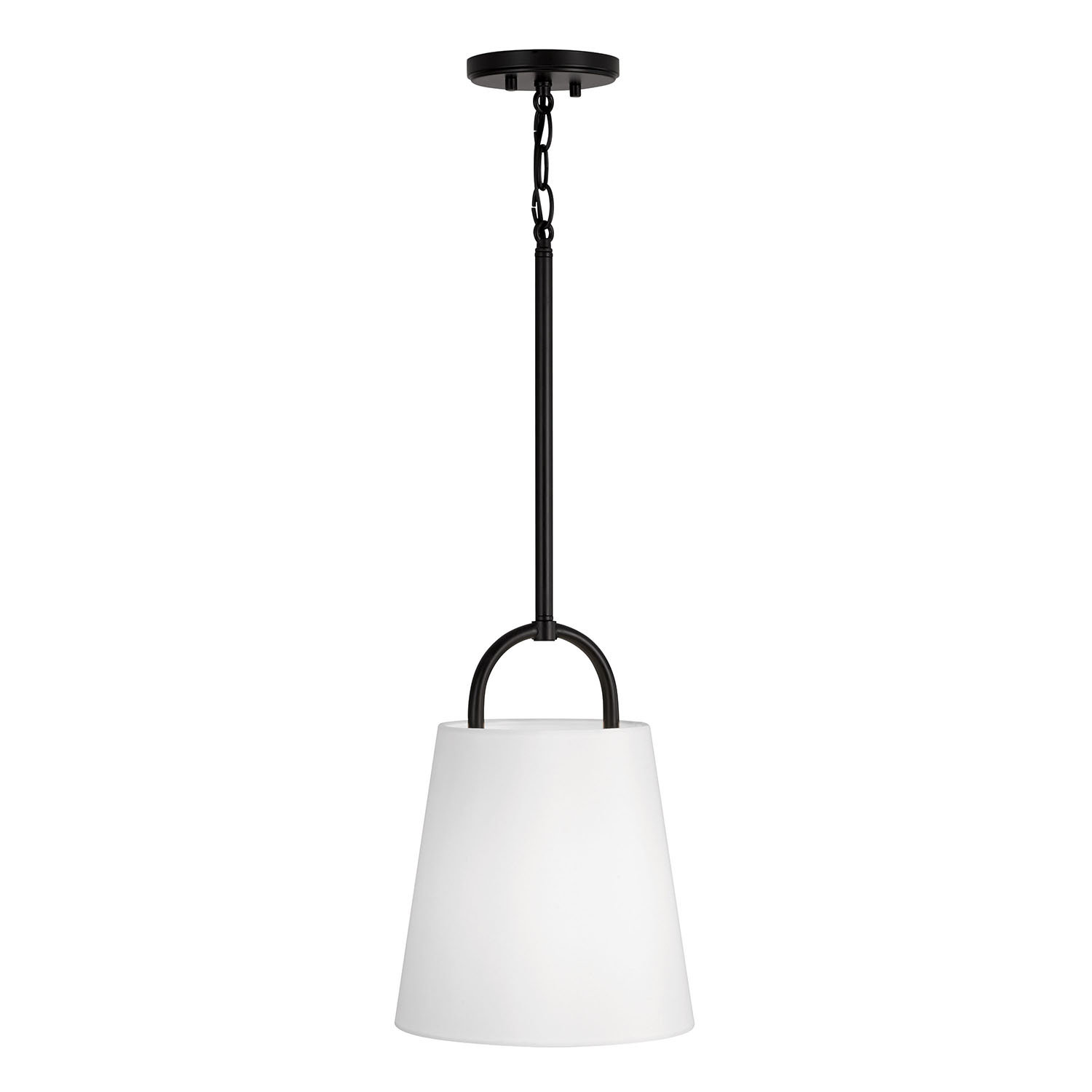 Kipling Single Light Cone Pendant, 13.75" H x 10" W x 10" D, Black