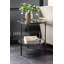 Catrine Metal Side Table with Bevelled Mirror Shelf