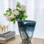 Vase en verre Smoky Black Swirl