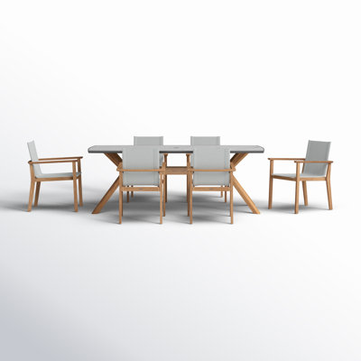 Amira 6 - Person Patio Dining Set with Rectangular Table